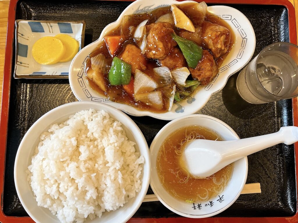 平和軒:酢豚定食1