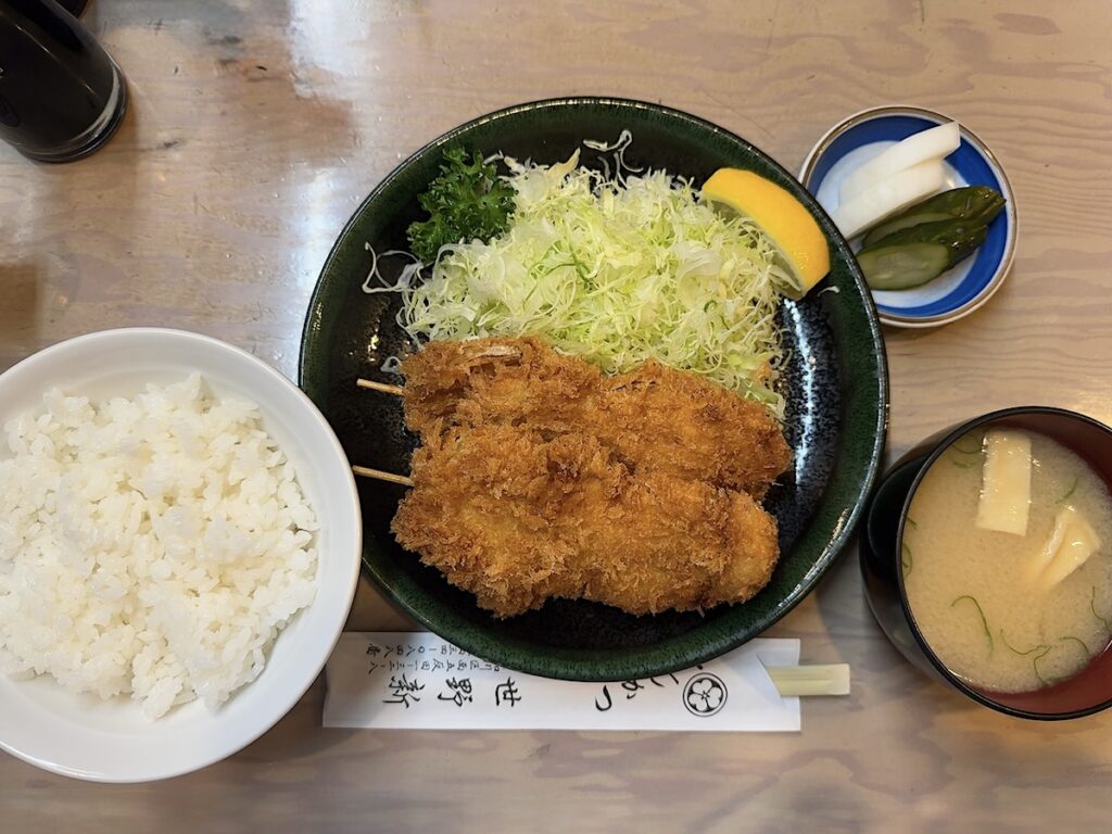 世野新:串カツ定食1