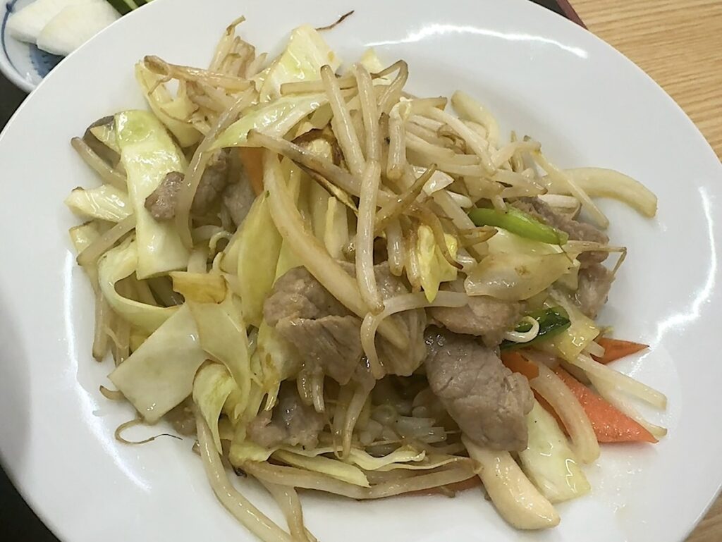味のふたば:野菜炒め定食2