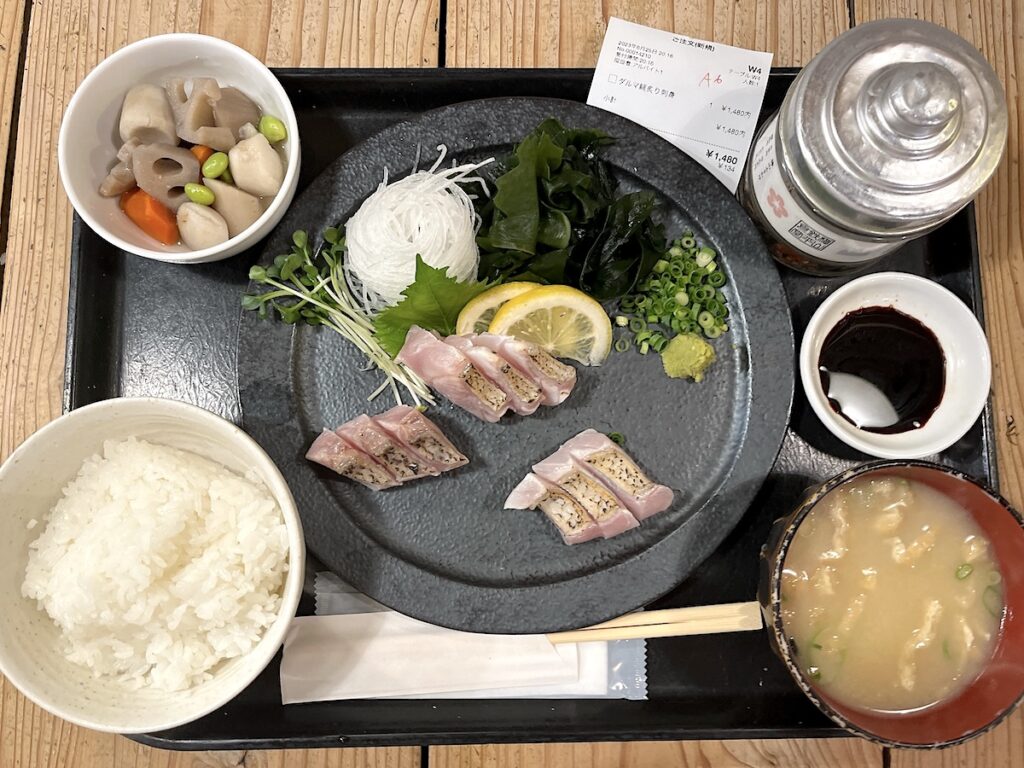 梅山鉄平食堂:ダルマ鯛炙り定食