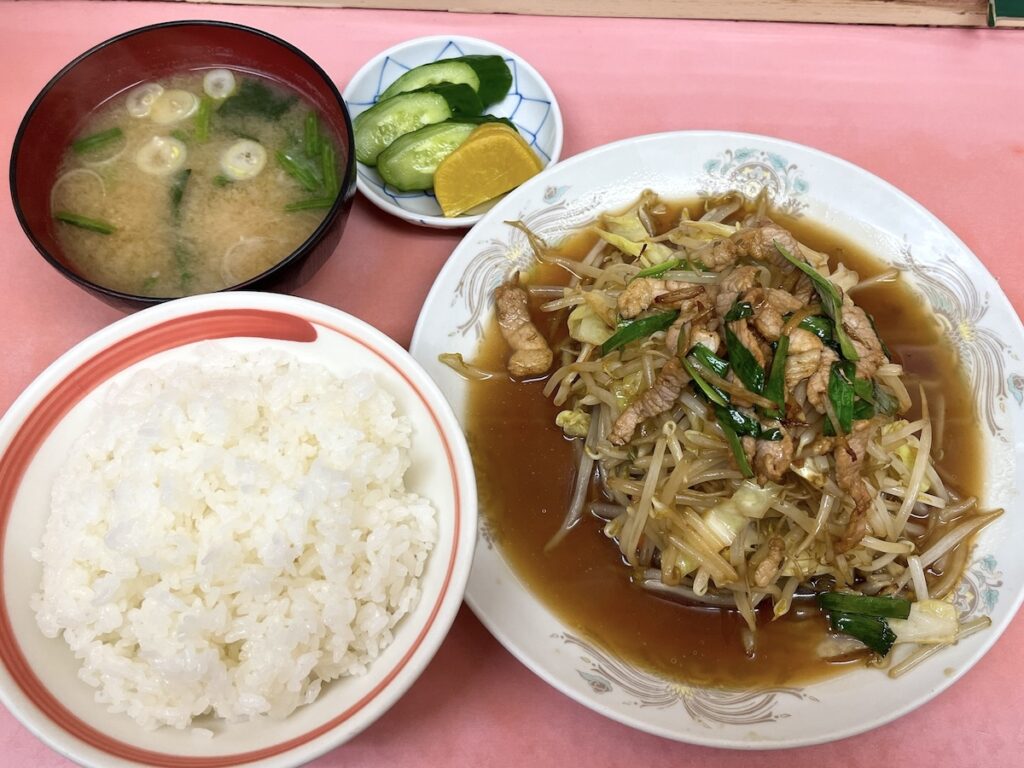 幸楽：野菜炒め定食1