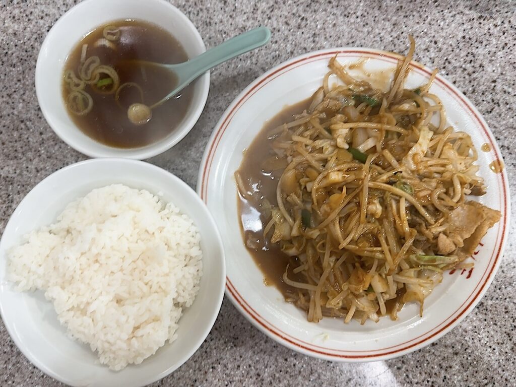 後楽本舗：肉味噌炒め定食