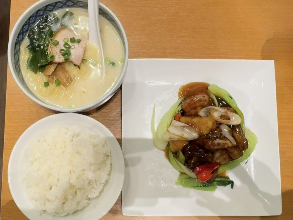 麺飯食堂なかじま：酢豚セット