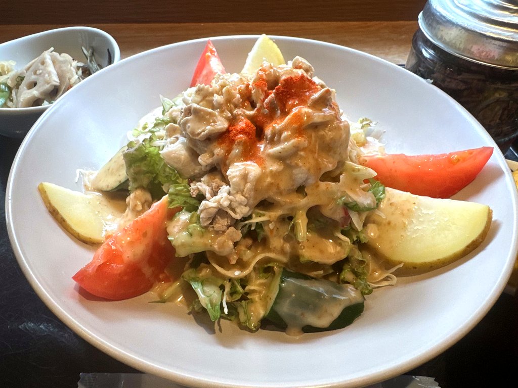梅山鉄平食堂：豚しゃぶサラダ定食2